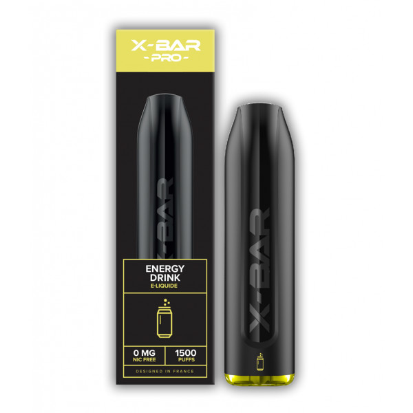 X BAR PRO DISPOSABLE ENERGY DRINK 1500 PUFFS 0MG
